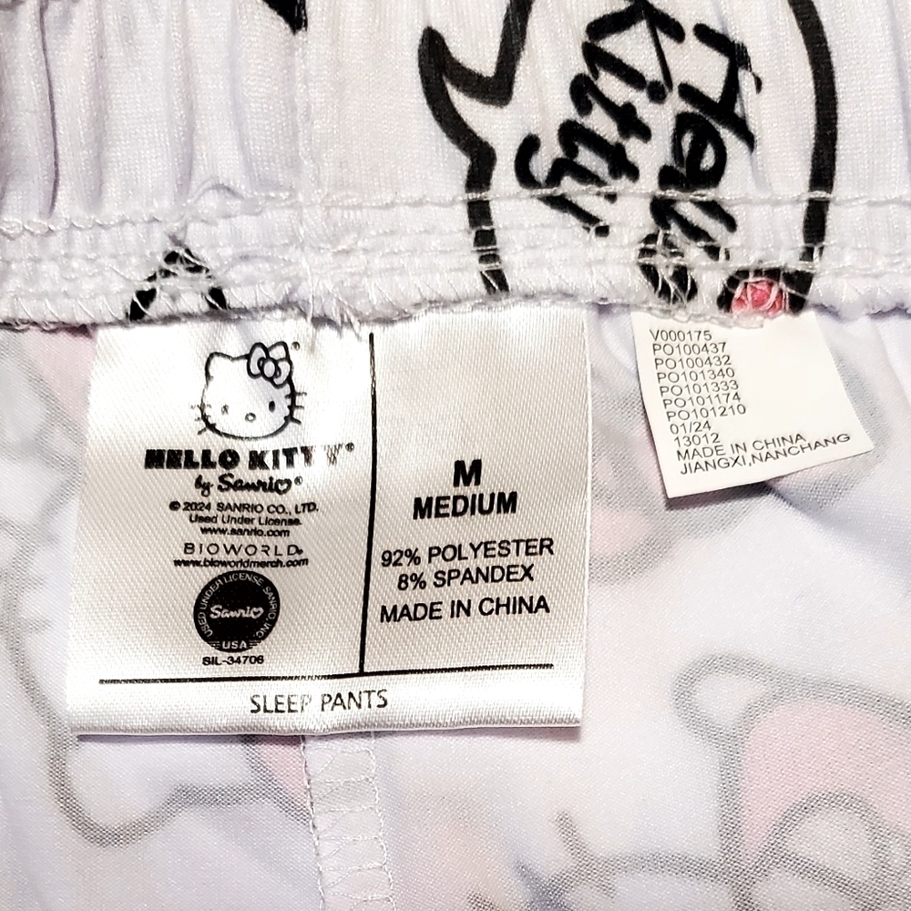Hello Kitty Sleepwear Pants Apple Teacher Spring Pj Bottoms NWOT - Picture 5 of 7